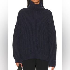 ANINE BING Sydney Turtleneck Sweater in MIDNIGHT NAVY - Size XS 💙